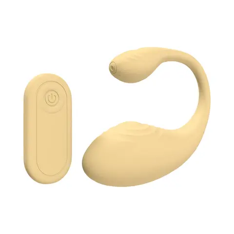 LoveLine Wave C-shape Vibe Waterproof Remote in Yellow