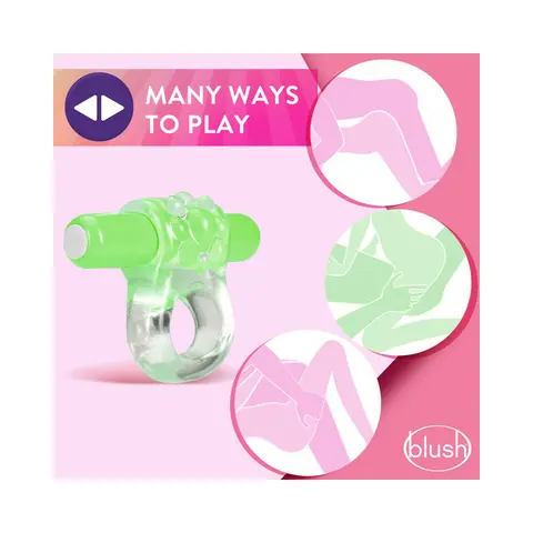 Play with Me Teaser Vibrating C-Ring in Green