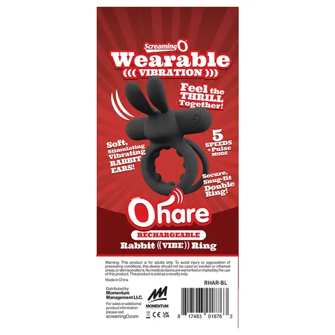 Screaming O Rechargeable Ohare in Black