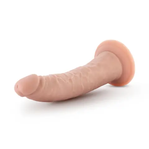 Dr. Skin Plus Realistic 7 in. Triple Density Posable Dildo in Beige