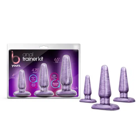 B Yours 3-Piece Anal Trainer Kit Purple Swirl