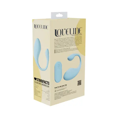 LoveLine Wave C-shape Vibe Waterproof Remote in Blue