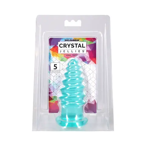 Crystal Jellies Anal Twist 5 in. in Teal