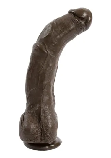 Signature Cocks - Black Thunder 12" Realistic Cock with Removable Vac-U-Lock™ Suction Cup