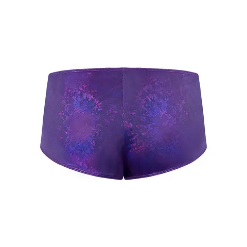 Magic Silk Glimmer Mini Boy Short Purple Disco S/M