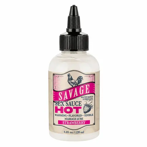 Savage Sex Sauce Hot Strawberry 4.05 oz.