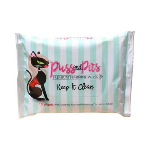 Puss and Pits Wipes 15-Pack