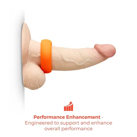 b-Vibe Snug Ring 40mm Snug Fit Silicone C-Ring in Orange