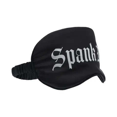Ouch! Spank Me Printed Mask Satin Black