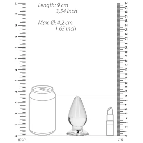 RealRock Crystal Clear 3.5 in. Anal Plug in Clear