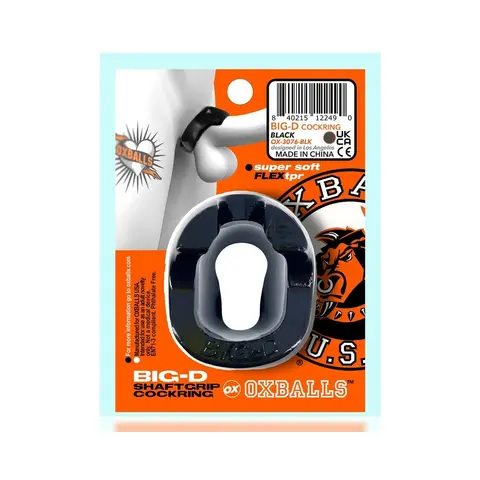 Oxballs Big-D Shaft Grip Cockring in Black