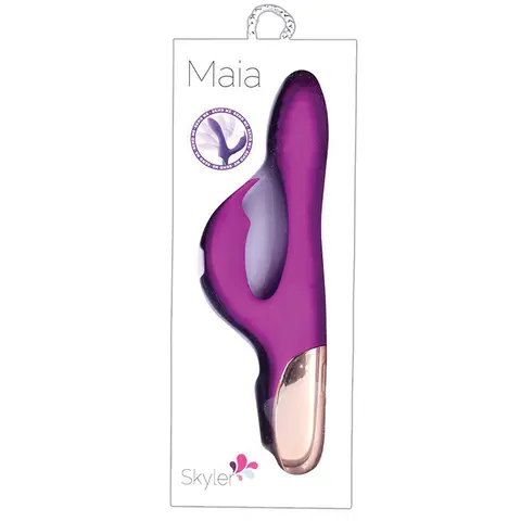 Maia Skyler Rechargeable Bendable Rabbit Purple 8.5 in.