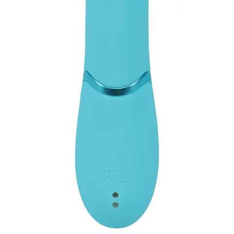 VIVE Fiore Rechargeable G-Spot Air Wave and Tapping Flared Clit Stimulator in Blue