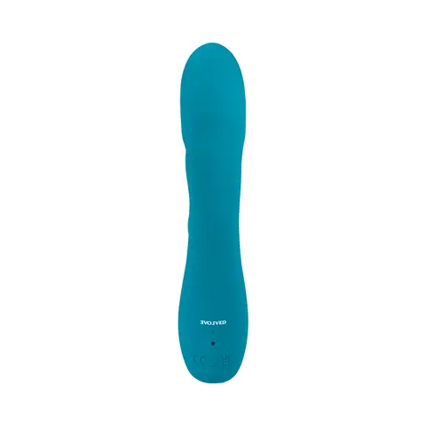 Evolved Fierce Flicker Rechargeable Dual Stim Vibe Silicone Teal