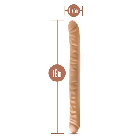 Dr. Skin 18 in. Double Dildo in Tan