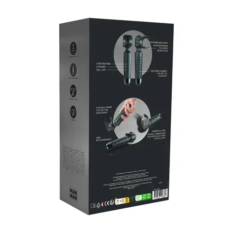 MAN WAN Man.Wand Evo 2-in-1 Frenulum Stimulator & Wand with Crescendo Pine Grey