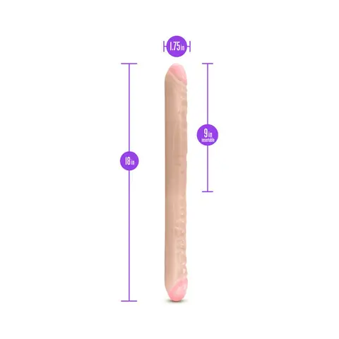 B Yours 18 in. Double Dildo in Beige