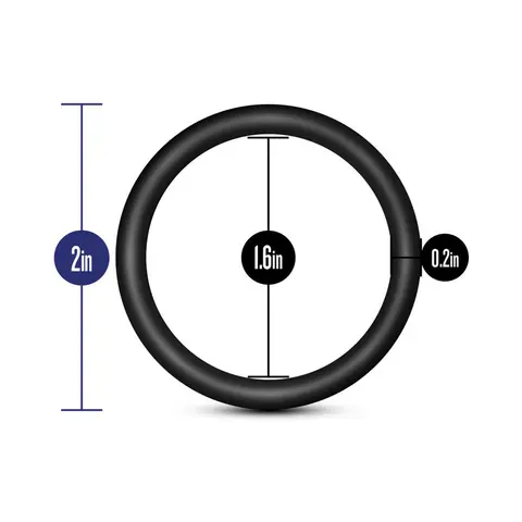 Performance VS3 Pure Premium Silicone Cockrings 3-Pack Large Black