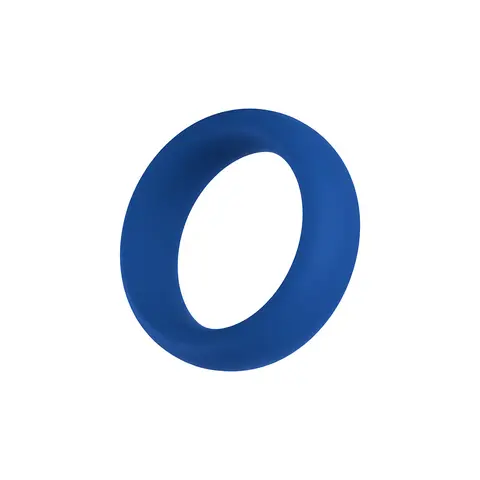 Forto F-64 Wide Liquid Silicone Cockring Small in Blue