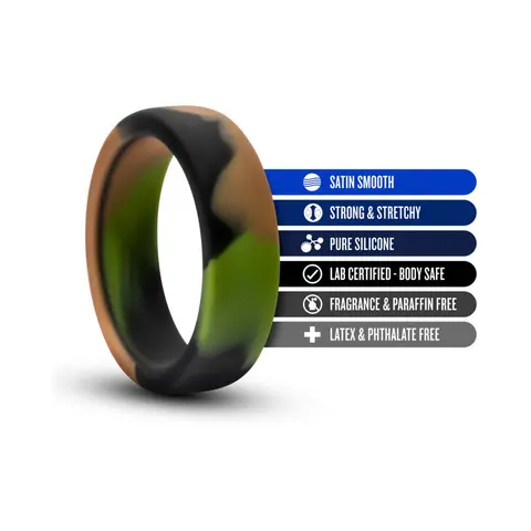 Performance Silicone Camo Cock Ring Green Camouflage