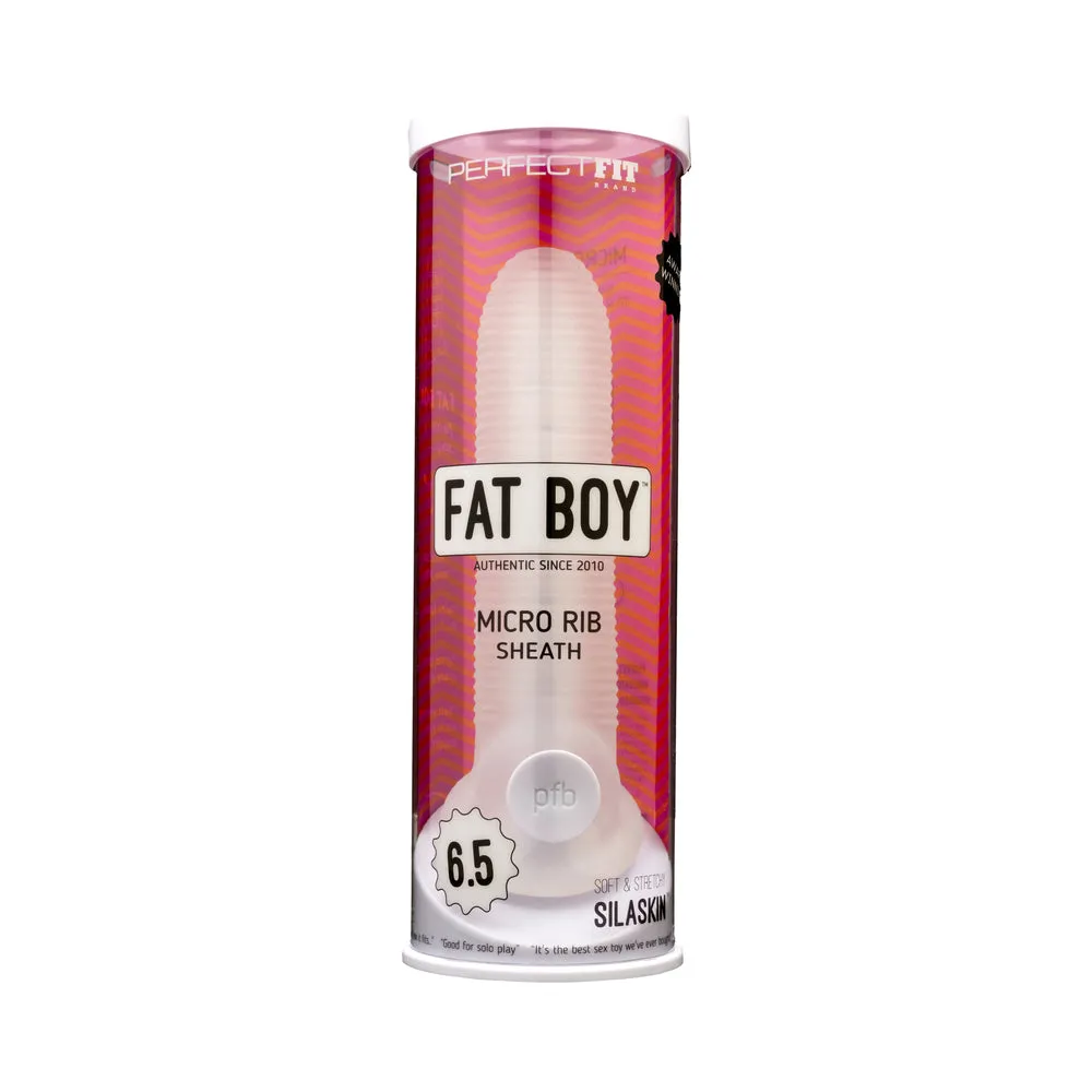 Perfect Fit Fat Boy Micro Ribbed Sheath 6.5 in. Clear